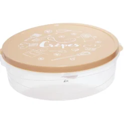 Boîte à crêpes ronde avec couvercle imprimé cuisine Ø28xH9cm (4 modèles)