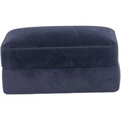 Boîte décorative en velours bleu marine