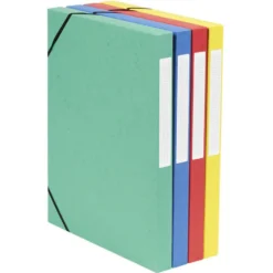 Boîte de classement cartonnée élastique x4
