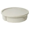 Boîte de conservation plastique avec couvercle et compartiments Ø21xH5,5cm