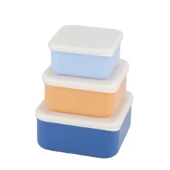 Boîte de conservation x3 plastique coloré 250/390/580ml