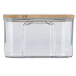 Boîte de conservation x8 plastique et couvercle bambou 370/680/950/1300/1800ml