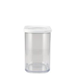 Boîte de conservation x5 transparente avec couvercle blanc 0,4 à 2L