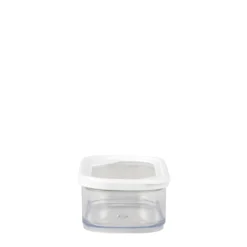 Boîte de conservation x5 transparente avec couvercle blanc 0,4 à 2L