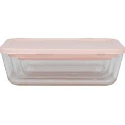 Boîte de conservation x3 verre et plastique 820/1550/2650ml (2 modèles vert ou rose)