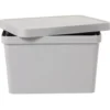 Boîte de rangement avec couvercle grise 17 L