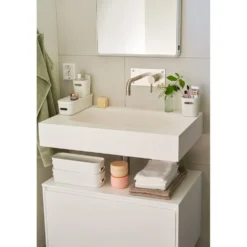 Boîte de rangement avec poignée blanc