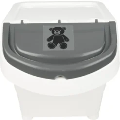 Boîte de rangement blanche avec couvercle 20L
