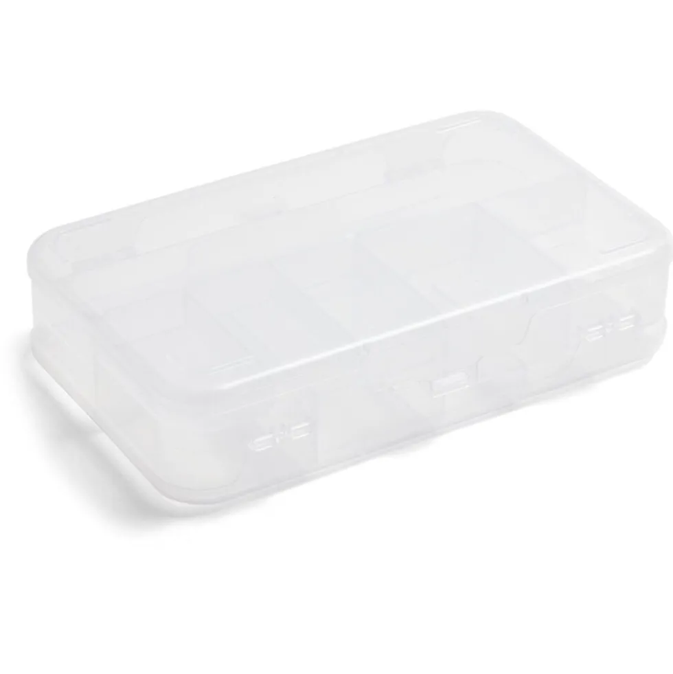 Boîte de rangement à compartiments pour loisirs créatifs 21,5x13xH5cm