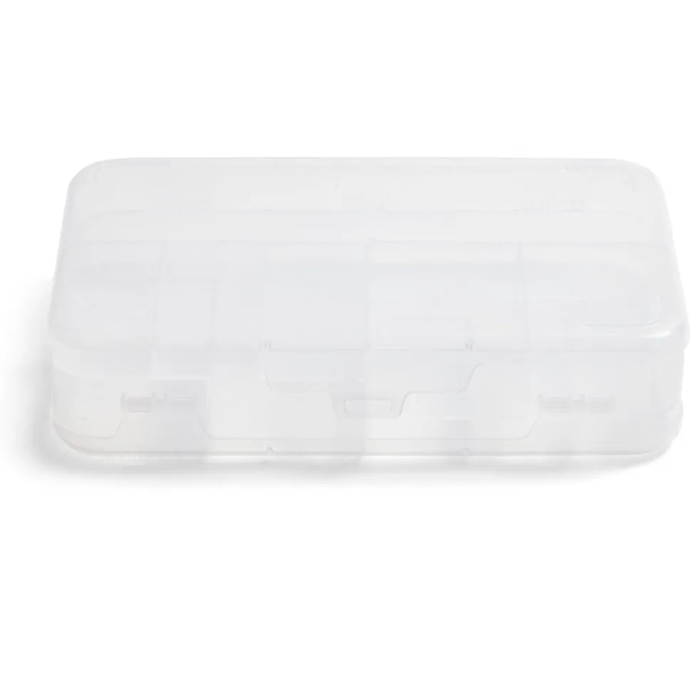 Boîte de rangement à compartiments pour loisirs créatifs 21,5x13xH5cm