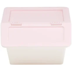 Boîte de rangement à empilable plastique 10x10xH7,5cm (4 modèles)