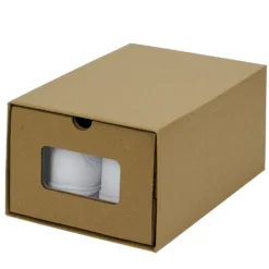 Boîte de rangement en carton avec fenêtre transparente 34x23xH16cm