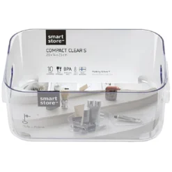 Boîte de rangement en plastique transparent SmartStore Compact Clear S