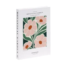 Boîte de rangement forme livre thème floral 16,5x22cm (2 modèles)