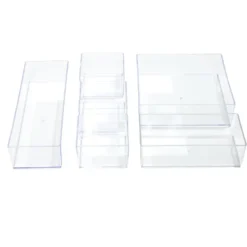 Boîte de rangement maquillage 6 compartiments interchangeables 30x22,5cm
