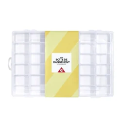 Boîte de rangement pour vis et quincaillerie 36 compartiments 18,3x27,5cm