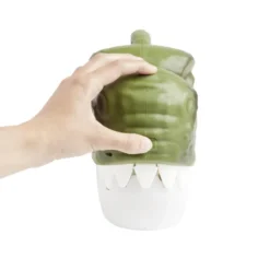 Boîte de rangement tête de dinosaure avec figurines