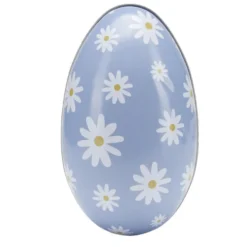 Boîte en fer forme oeuf 13x9xH7cm (3 modèles)