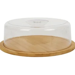 Boîte à fromage bambou et plastique Ø28,5xH9cm