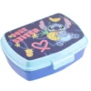 Boîte à goûter enfant Stitch plastique bleu 17x14xH6cm