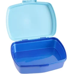 Boîte à goûter enfant Stitch plastique bleu 17x14xH6cm