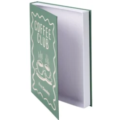 Boîte livre carton vert 16,5x22cm