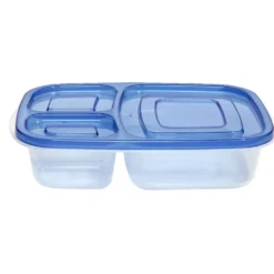 Boîte lunch 3 compartiments 23,5x15xH5cm (Lot de 3)
