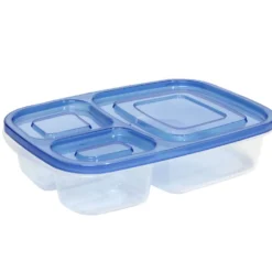 Boîte lunch 3 compartiments 23,5x15xH5cm (Lot de 3)