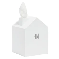 Boîte à mouchoirs maison blanche en bois