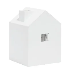 Boîte à mouchoirs maison blanche en bois