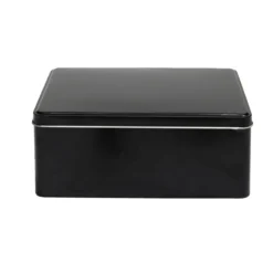 Boîte métal rectangulaire unie 20x14,5xH8cm (3 modèles)