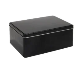 Boîte métal rectangulaire unie 20x14,5xH8cm (3 modèles)