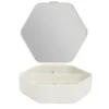 Boîte organisateur à cosmétique et bijoux avec miroir 15x14cm (2 modèles)