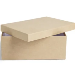 Boîte papier beige 44x31x15cm