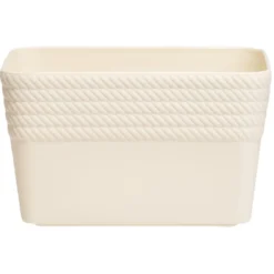 Boîte plastique beige 14x11xH8,5cm