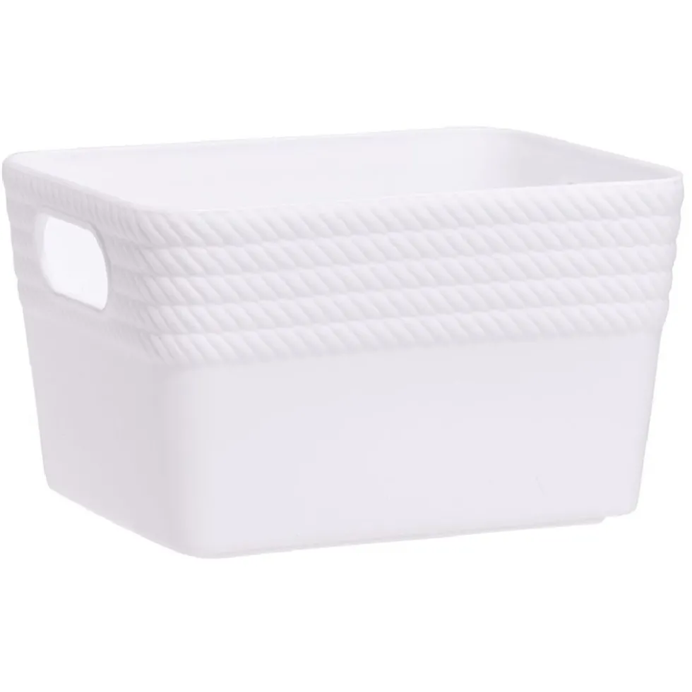 Boîte plastique blanc 14x11xH8,5cm