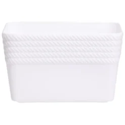 Boîte plastique blanc 14x11xH8,5cm