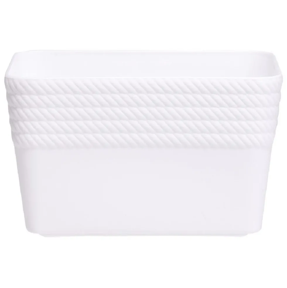 Boîte plastique blanc 14x11xH8,5cm