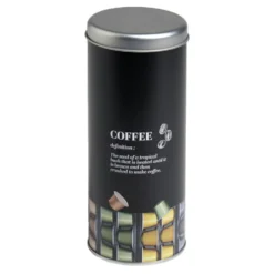 Boîte pour capsules de café en métal - Ø7,8xH18cm