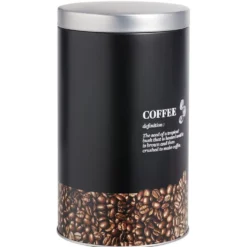 Boîte pour grains de café en métal - Ø10,8xH18,5cm
