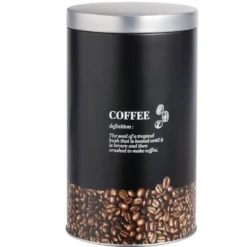 Boîte pour grains de café en métal - Ø10,8xH18,5cm