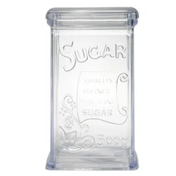 Boîte à sucre 500g plastique transparent 11,5x9xH19cm