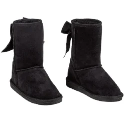Botte pour enfant fourrée avec un noeud noir brodé à l'arrière T30/31