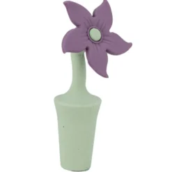 Bouchon silicone x3 forme fleur Ø2,5xH6cm