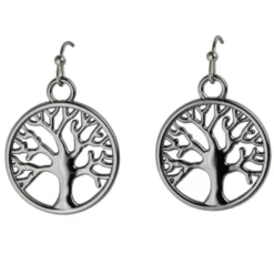 Boucles d'oreilles arbre de vie métal 2xH3,5cm (3 modèles)