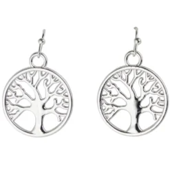 Boucles d'oreilles arbre de vie métal 2xH3,5cm (3 modèles)