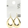 Boucles d'oreilles crochets forme goutte large ajourée martelée zinc argenté