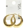 Boucles d'oreilles créoles zinc irisé doré