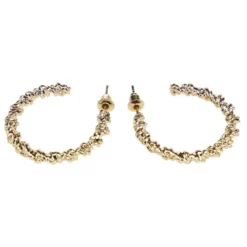 Boucles d'oreilles femme créoles en métal Ø3,5cm (3 modèles)