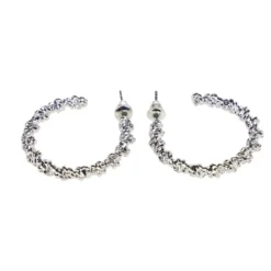 Boucles d'oreilles femme créoles en métal Ø3,5cm (3 modèles)